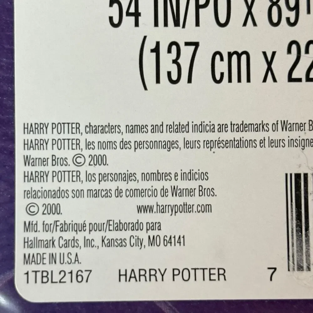(2) - VTG 2000s Harry Potter Sorcerers Stone Plastic Table Cover Party Supplies